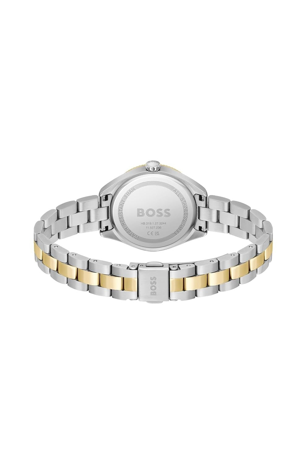 Boss Sage Women Quartz Black Dial Analog Two-Tone Stainless Steel Watch 1502730