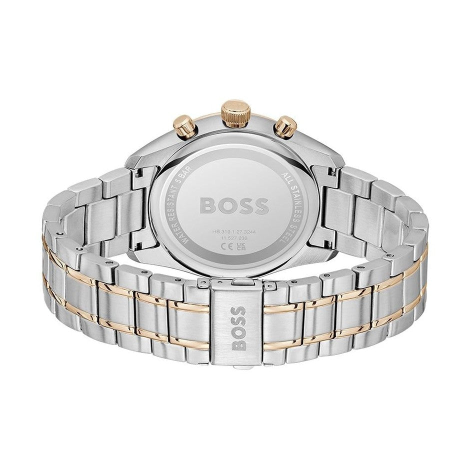 Boss Grand Prix 44 Men's Quartz Gray Dial Chronograph Two-Tone Stainless Steel Watch 1514252