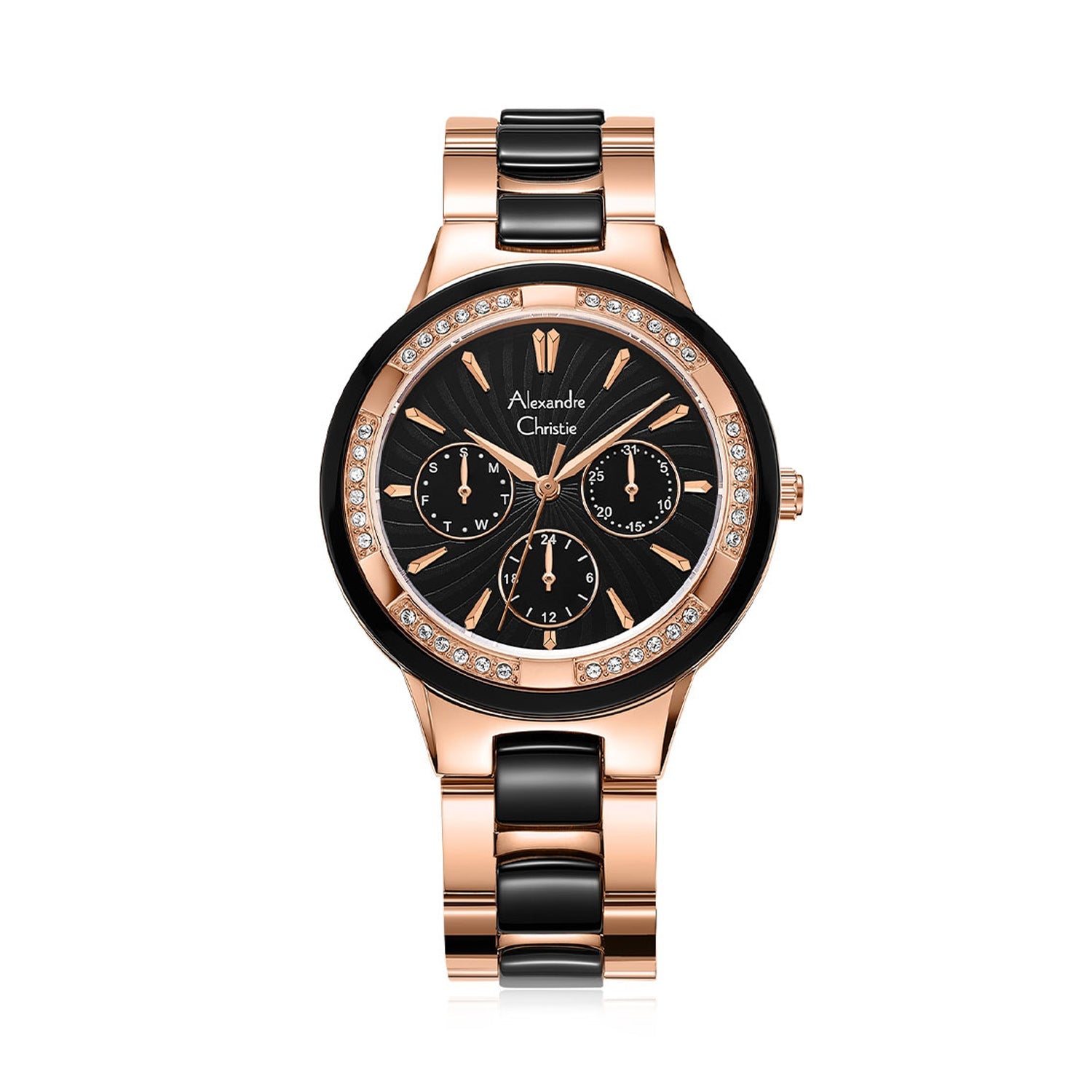 Alexandre Christie,2299BFBRGBA, Women , Quartz Dial , 36mm,Black