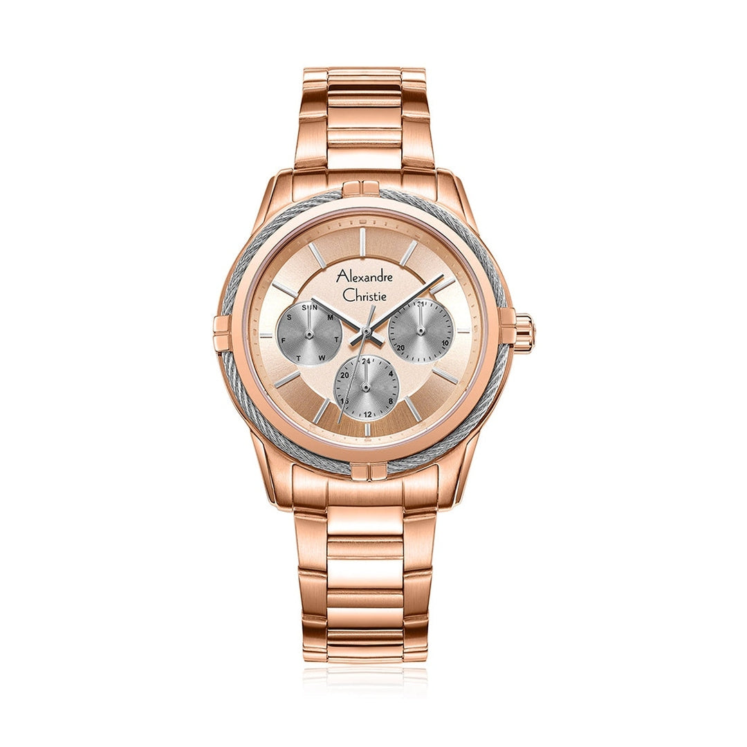 Alexandre Christie,2843BFBRGLN, Women , Quartz Dial , 38mm,Rose Gold