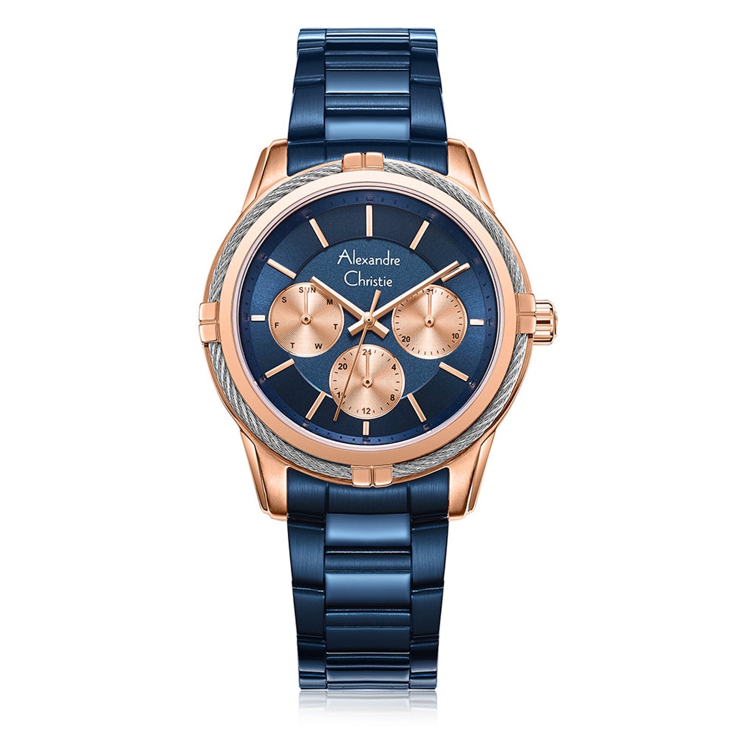 Alexandre Christie,2843BFBURBU, Women , Quartz Dial , 38mm,Blue