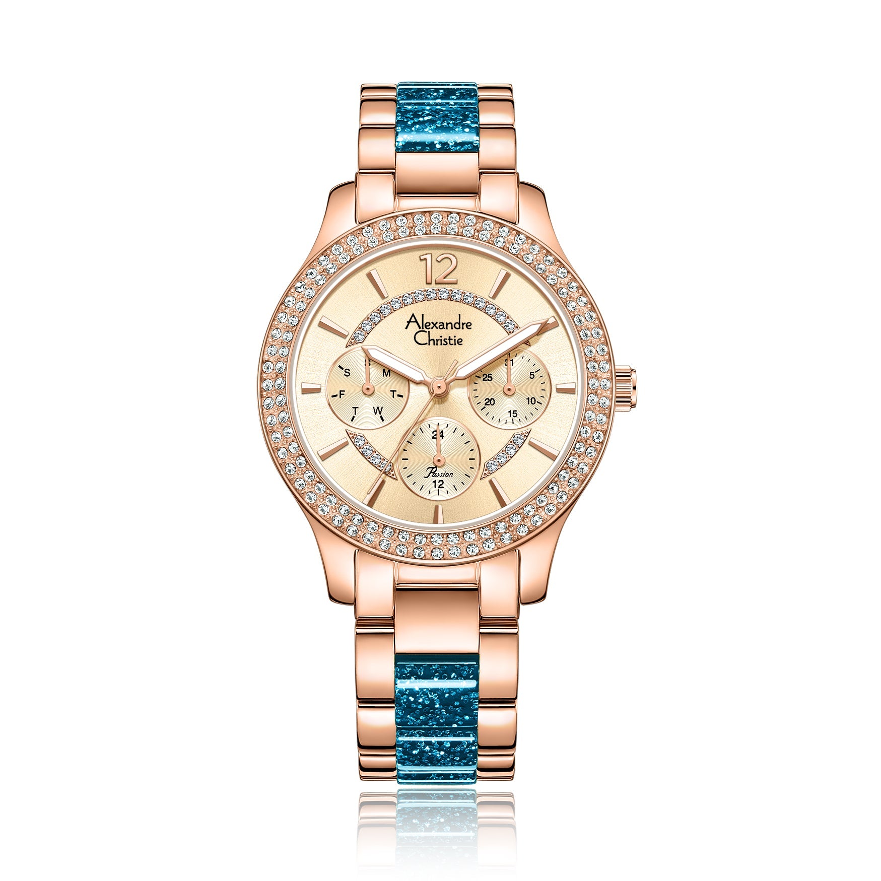 Alexandre Christie,2914BFBRGLGLB, Women , Quartz Dial , 35mm,Rose Gold