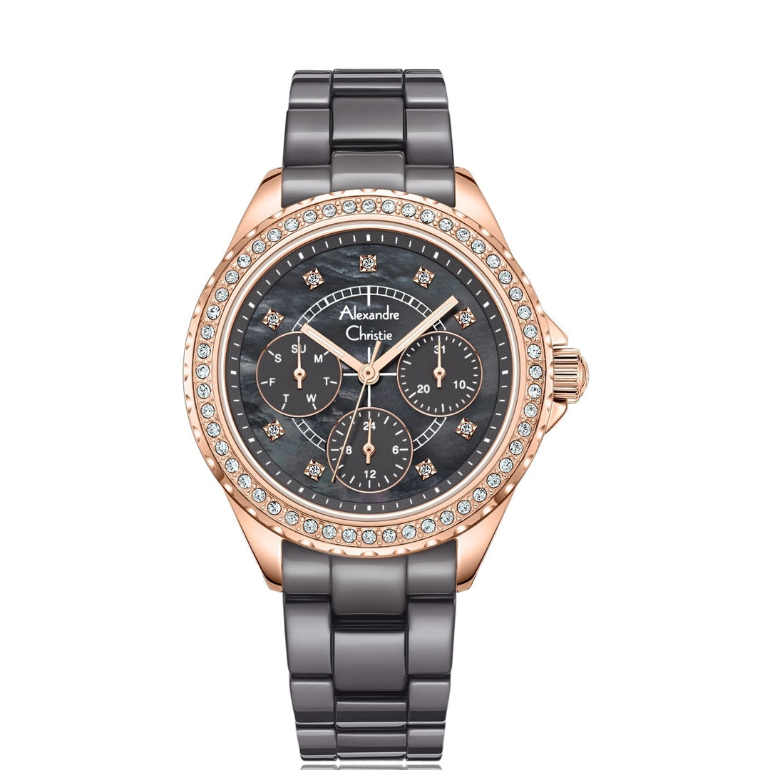 Alexandre Christie,2B16BFBRGMR, Women , Quartz Dial , 34mm,Grey