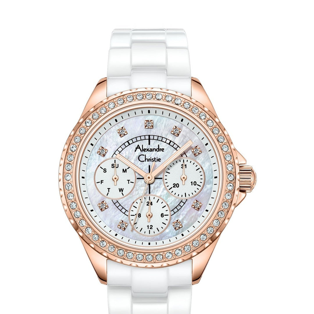 Alexandre Christie,2B16BFBRGMS, Women , Quartz Dial , 34mm,Silver