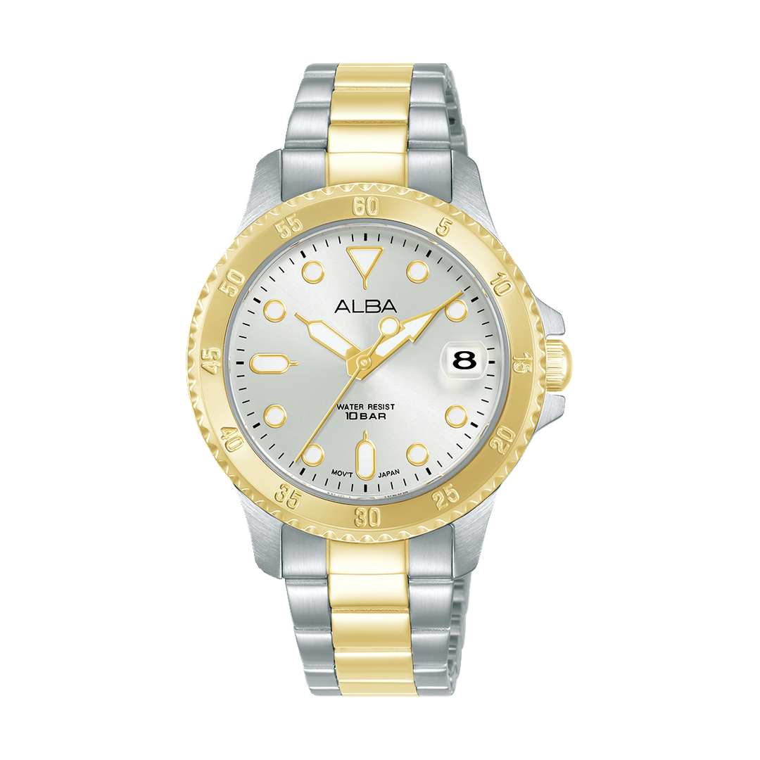 ALBA-AG8Q36X1-Woman's-White-Quartz-10 BAR-Watch