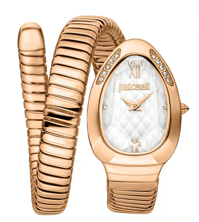 Just Cavalli JC1L223M0045 Women Analog Watch | Gold Stainless Steel Strap | Gold Dial | Quartz