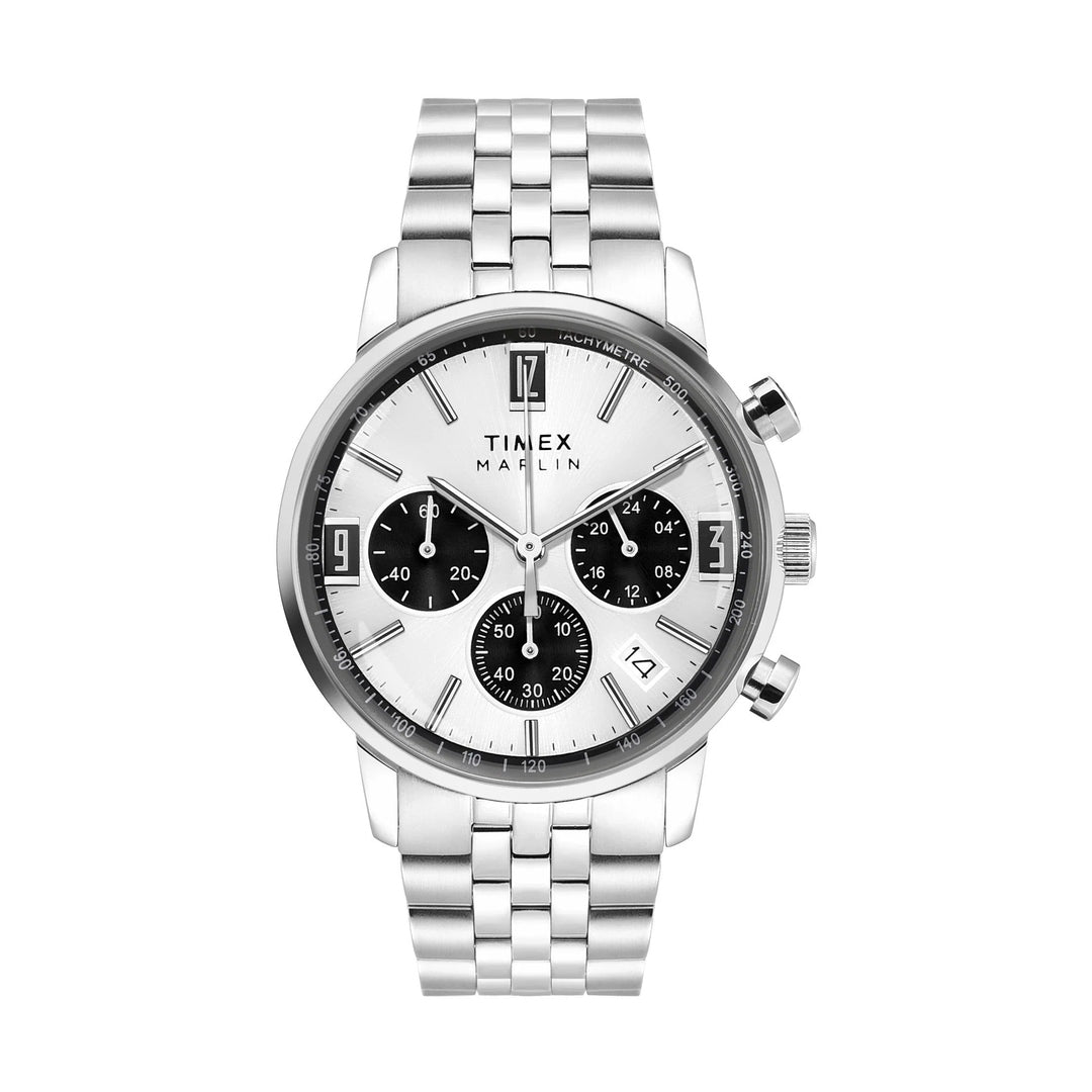 Timex Marlin Silver Dial Chronograph Tachymeter Men's Watch TWEG26704