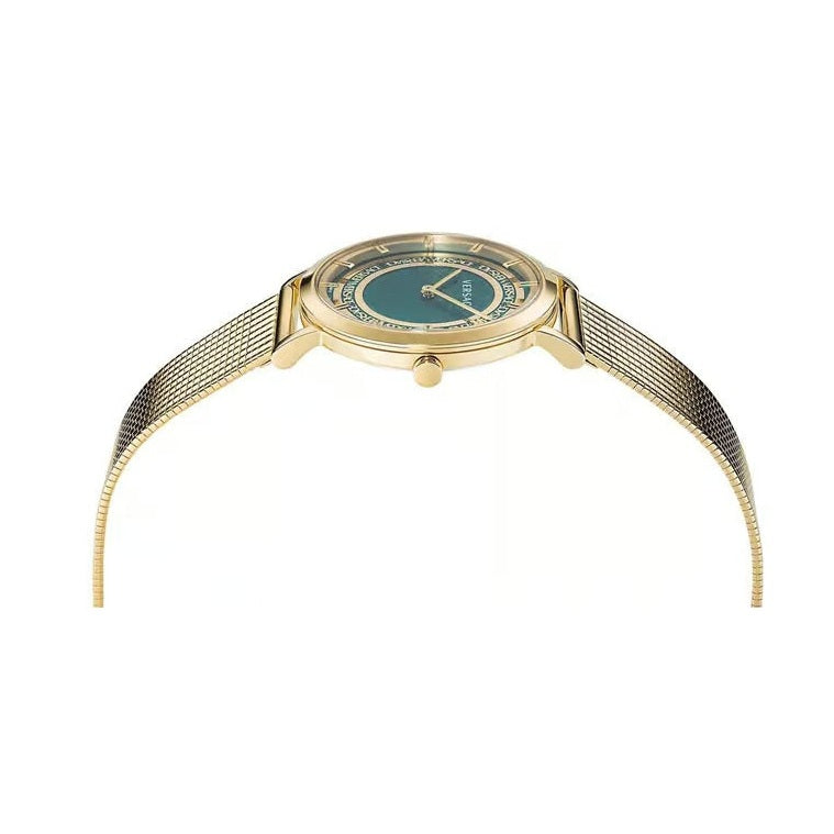 Versace Women Quartz Green Dial Analog Stainless Steel Watch VE3M00622
