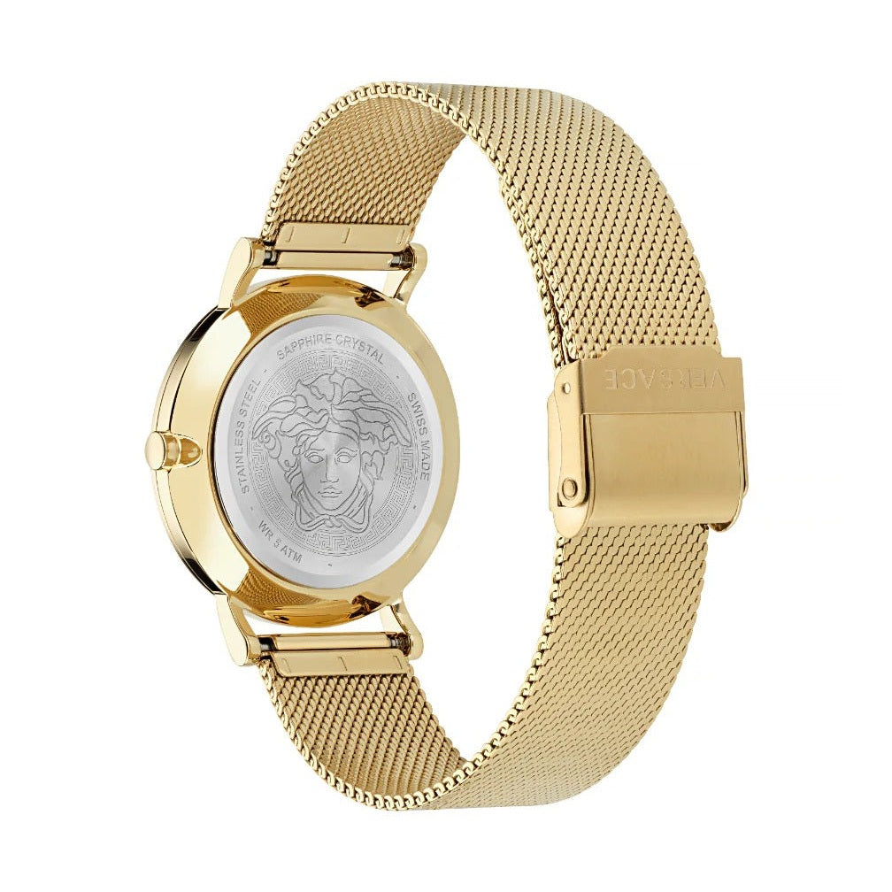 Versace Ver.New Generation(Wc-3M) Women's Quartz Gold Dial Analog Stainless Steel Watch VE3M01223