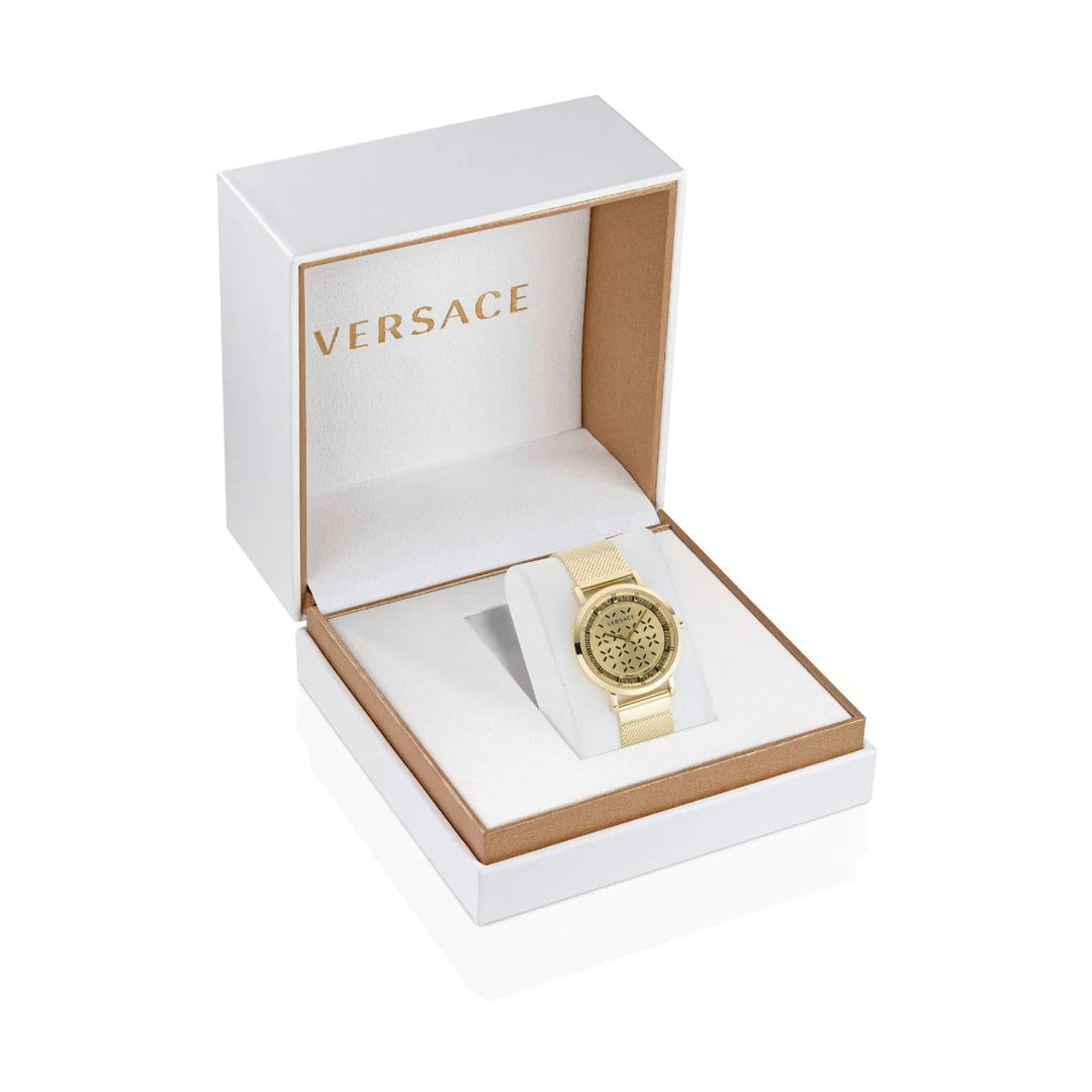 Versace Ver.New Generation(Wc-3M) Women's Quartz Gold Dial Analog Stainless Steel Watch VE3M01223