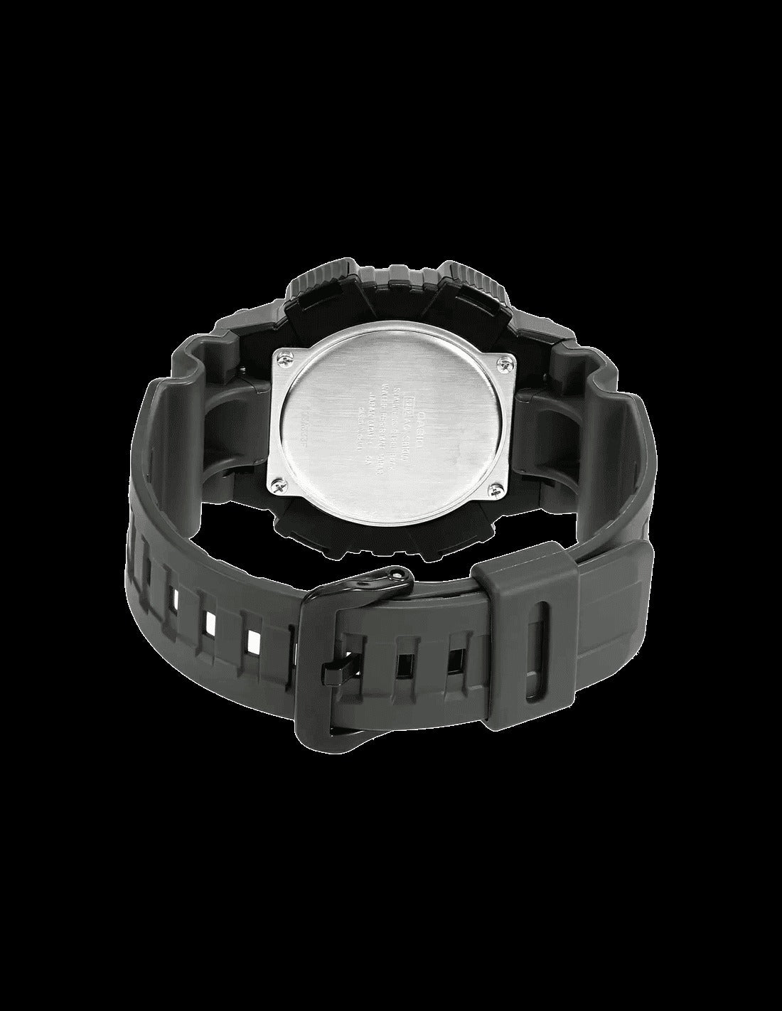 Casio Youth Analog-Digital Black Dial Green Resin Strap Men's Watch AQ-S810W 3AVDF