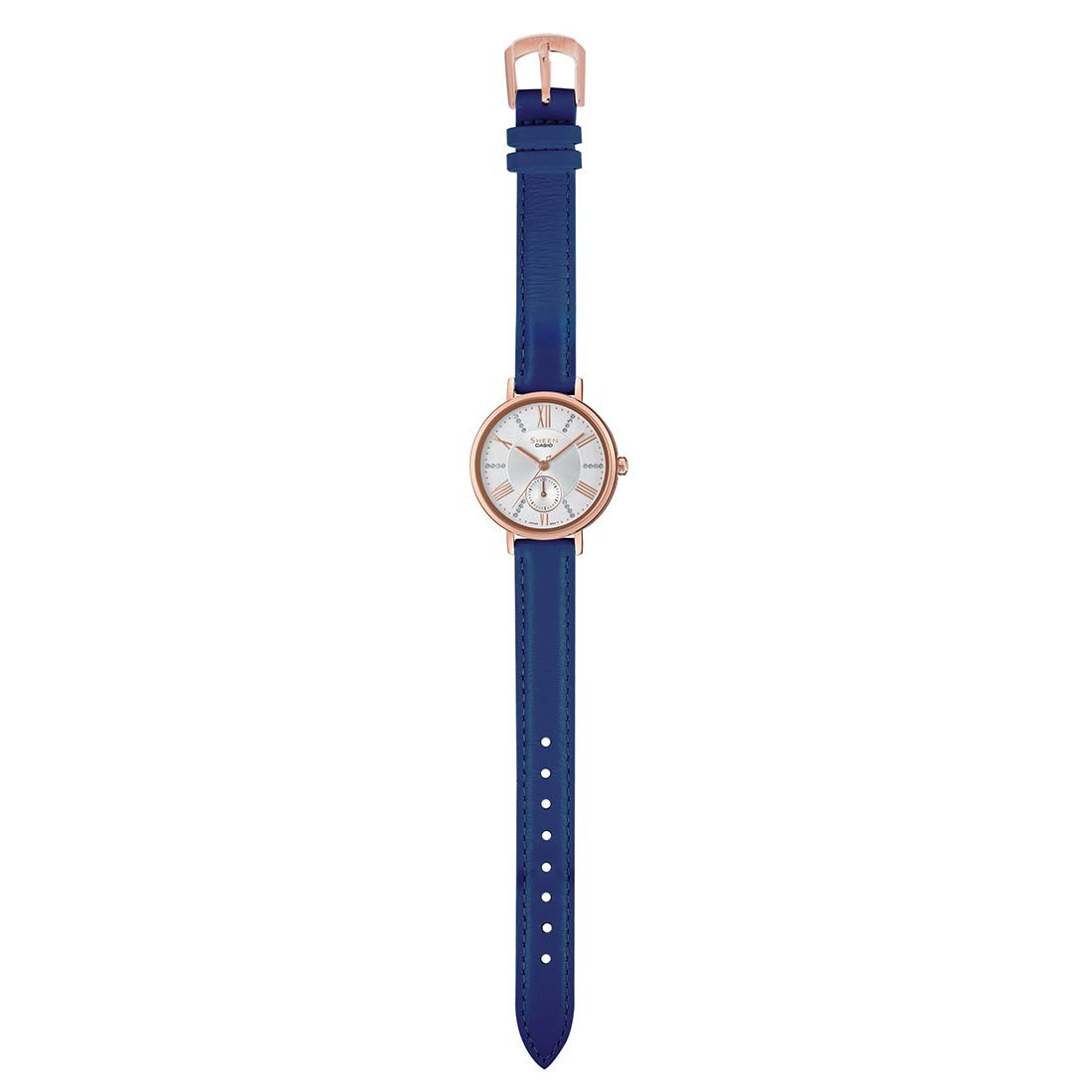 Casio Sheen Quartz White Dial Analog Women's Watch SHE-3066PGL-7AUDF