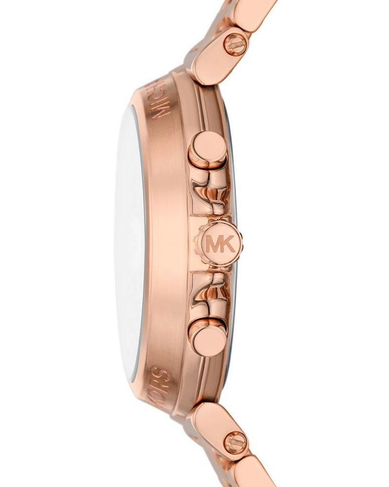 Michael Kors Maren Quartz Chronograph Rose Gold Dial Steel Bracelet Women's Watch -MK7494