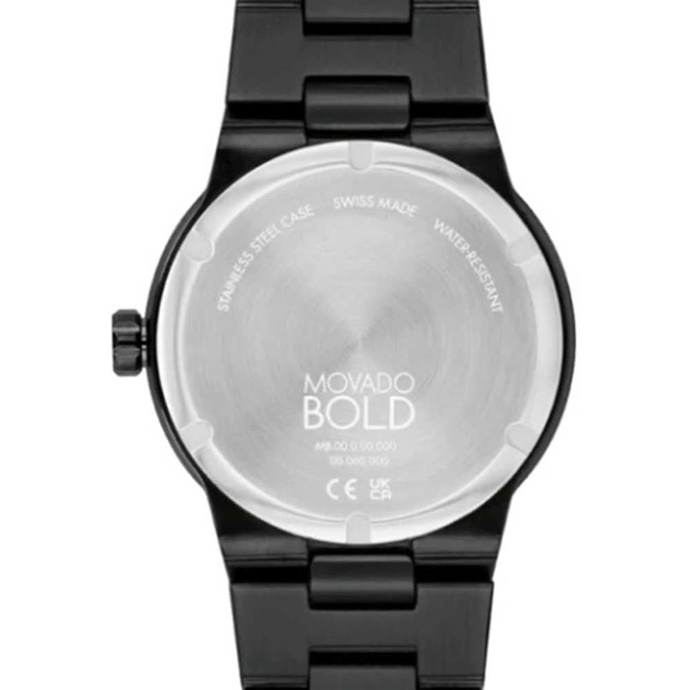 Movado Bold Fusion Quartz Black Dial Analog Stainless Steel Men's Watch 3600853