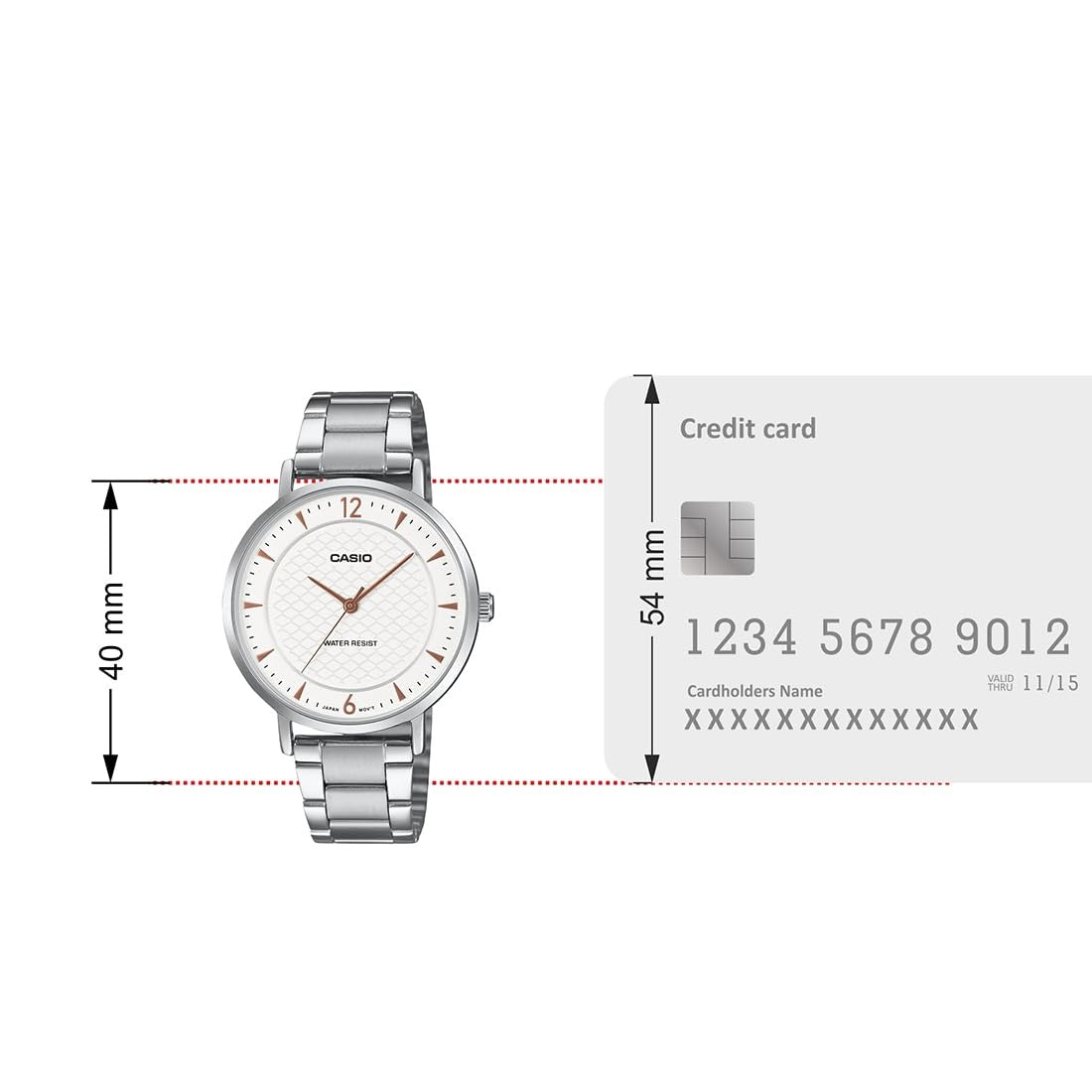 Casio Enticer Ladies Quartz White Dial Analog Women's Watch LTP-VT04D-7ADF