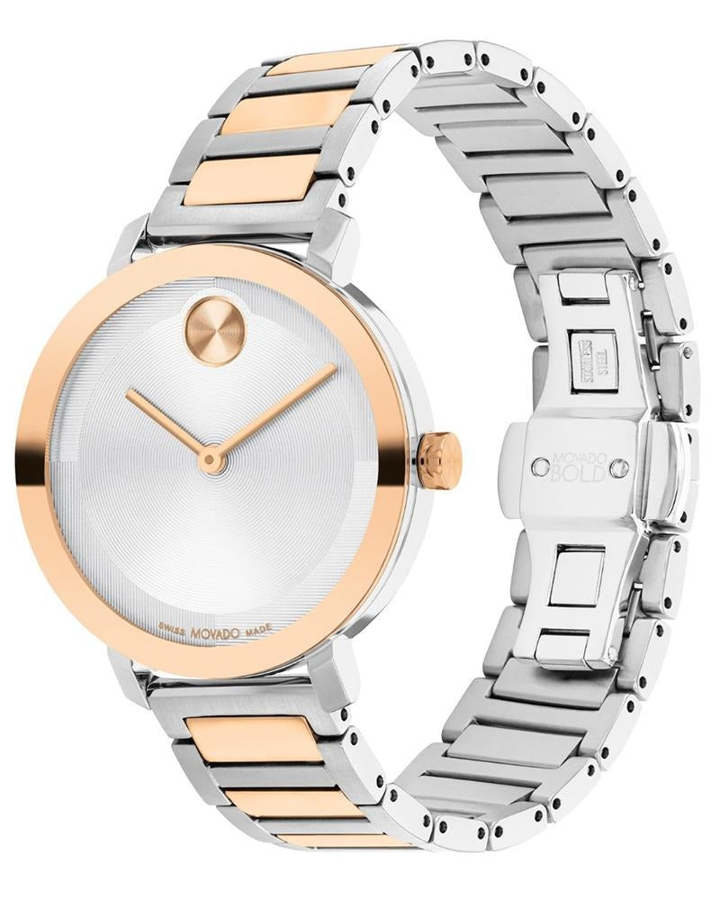 Bold Women Quartz Silver Dial Analog Stainless Steel Watch 3601141