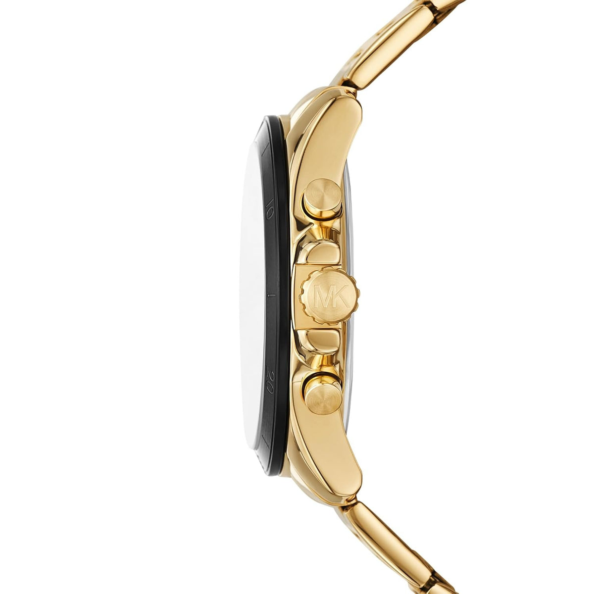 Michael Kors Alek Quartz Chronograph Black Dial Gold-Tone Bracelet Men's Watch - MK9184