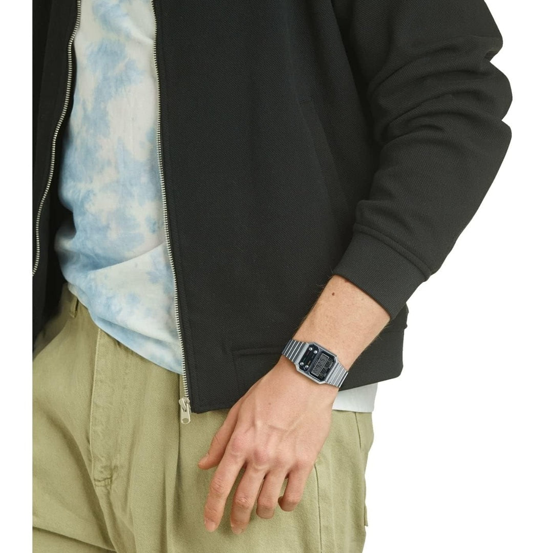 Casio Vintage Quartz Digital Stainless Steel Unisex Watch A100WE-1A
