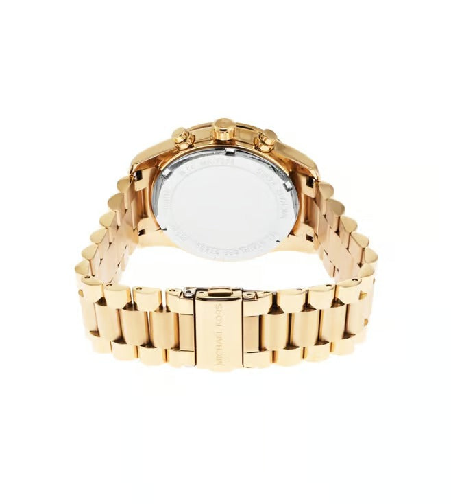 Michael Kors Lexington Quartz Chronograph Brown Dial Steel Bracelet Women's Watch - MK7276
