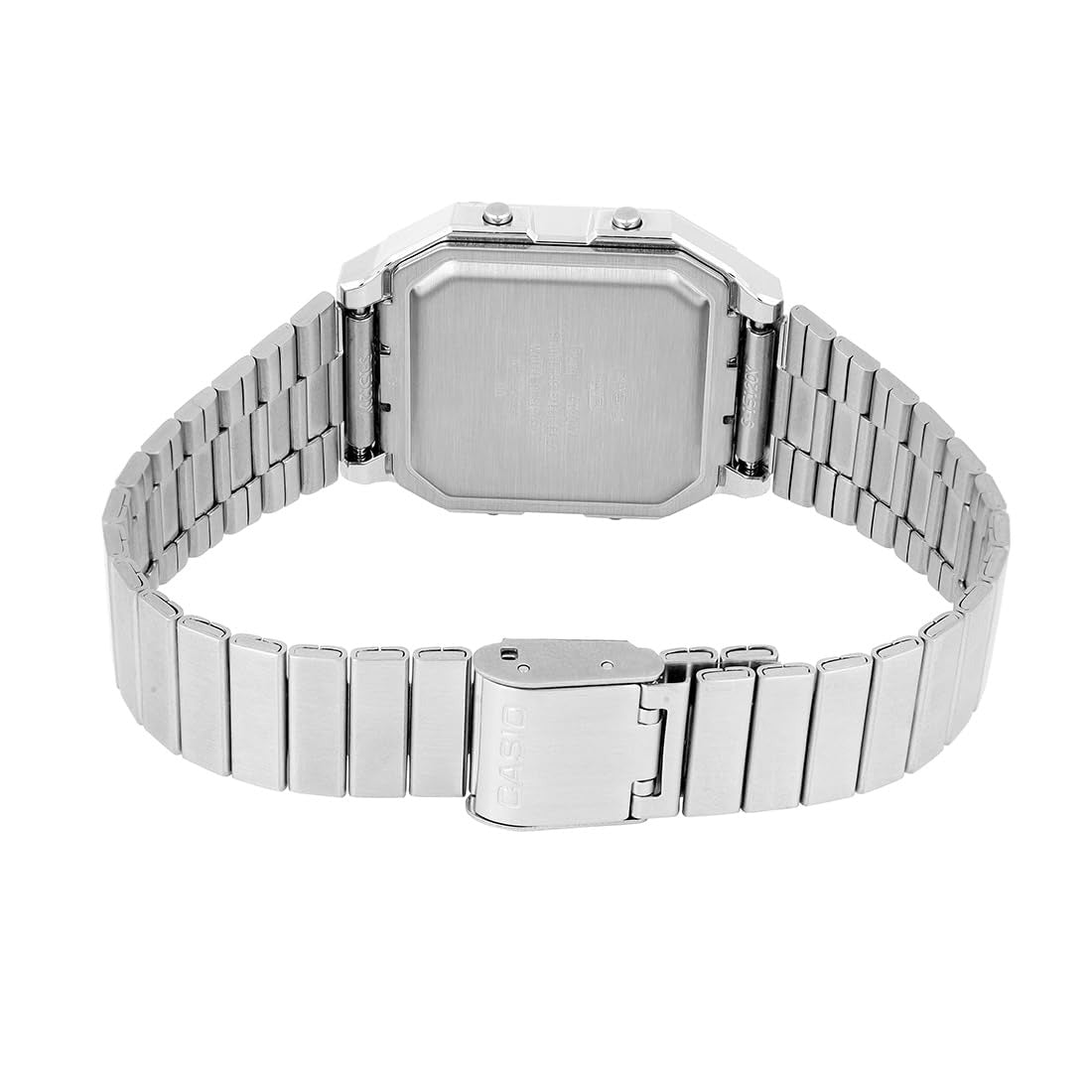 Casio Vintage Quartz Silver Digital Dail with World Time Unisex Watch A130WE-7ADF