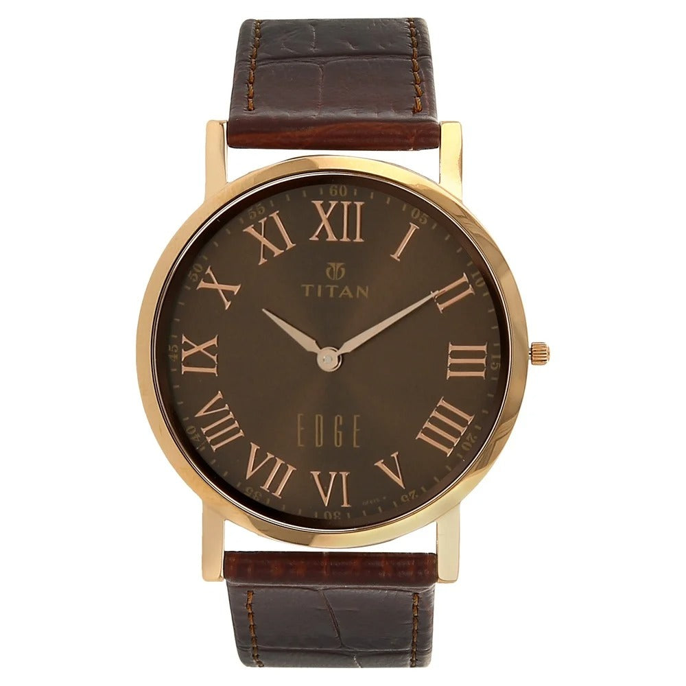 Titan Edge Brown Dial Men's Watch 1595WL03