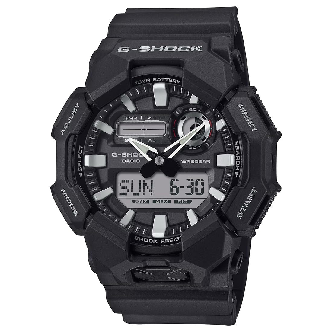 G-Shock Black Dial Resin Strap Large Analog-Digital Men's Watch GA-010-1ADR (G1601)
