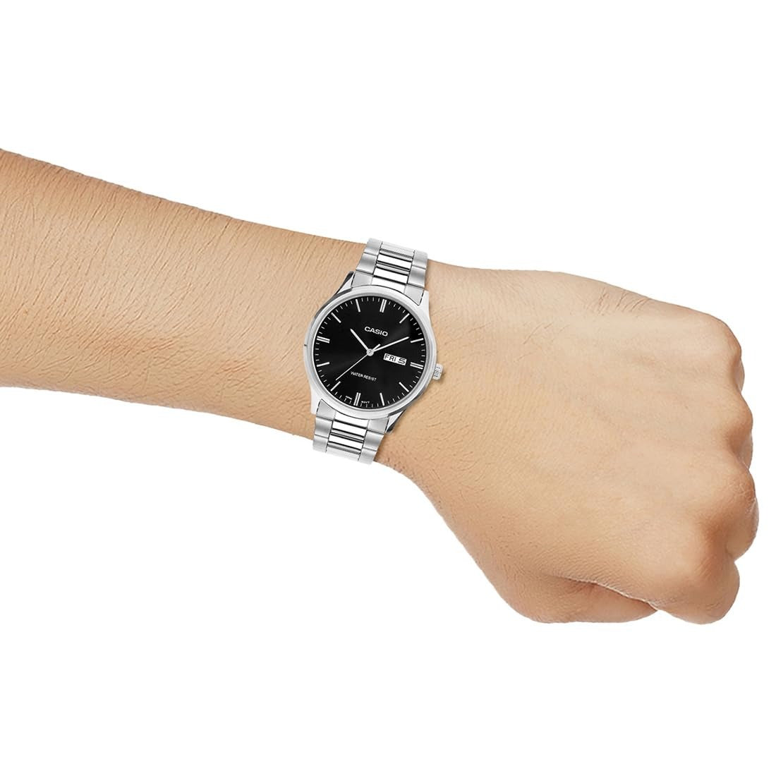 Casio Enticer Analog Black Dial Stainless Steel Strap Men's Watch MTP-SN8YD-1B