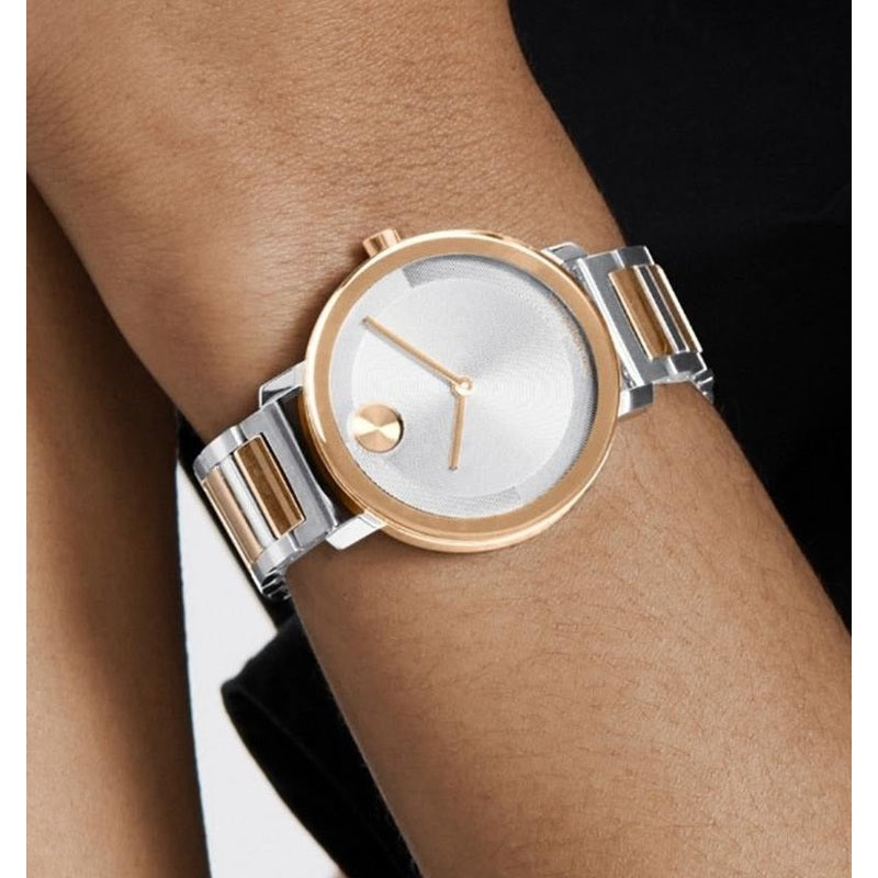 Bold Women Quartz Silver Dial Analog Stainless Steel Watch 3601141