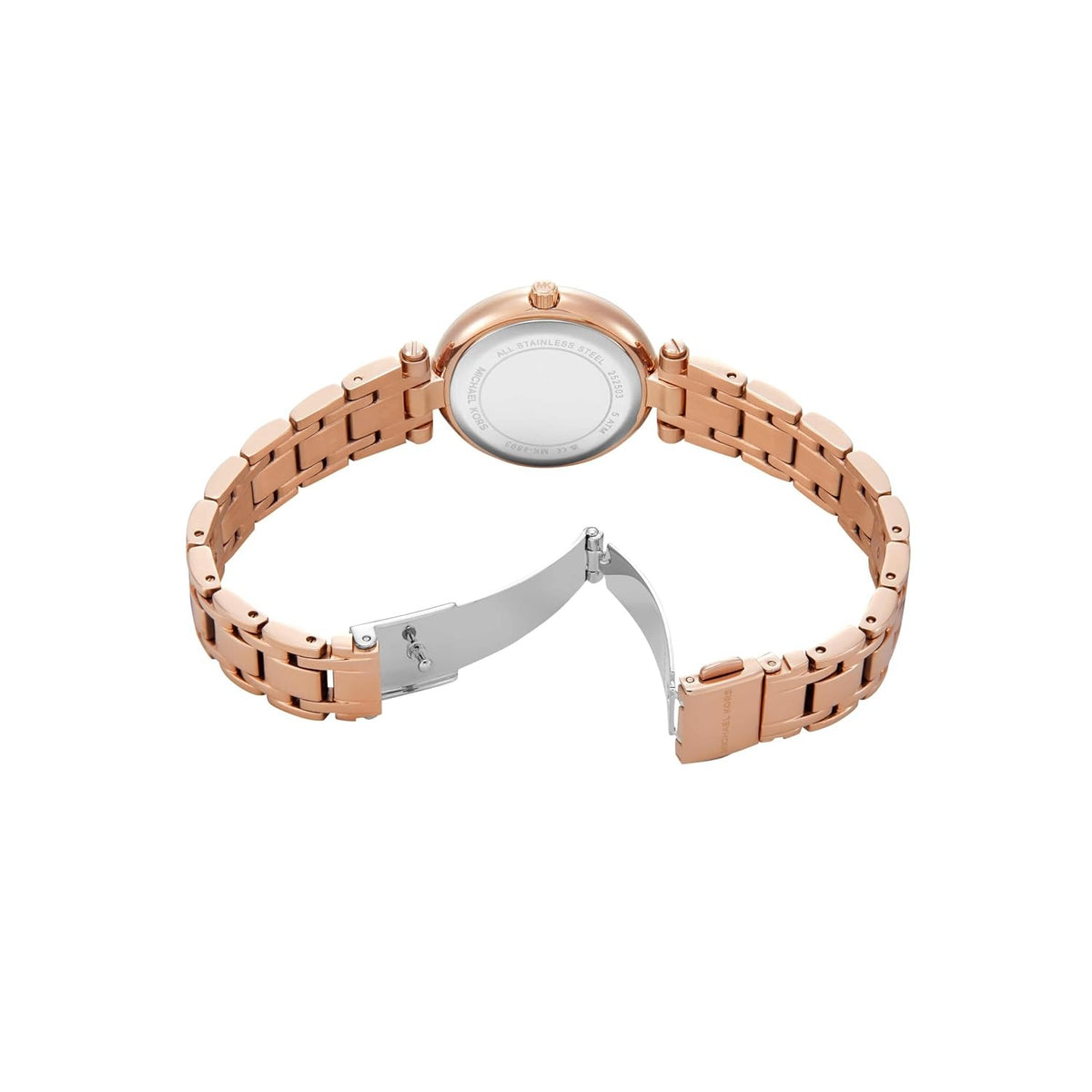 Michael Kors Laney Quartz White Mother-of-Pearl Dial Steel Bracelet Women's Watch - MK4893