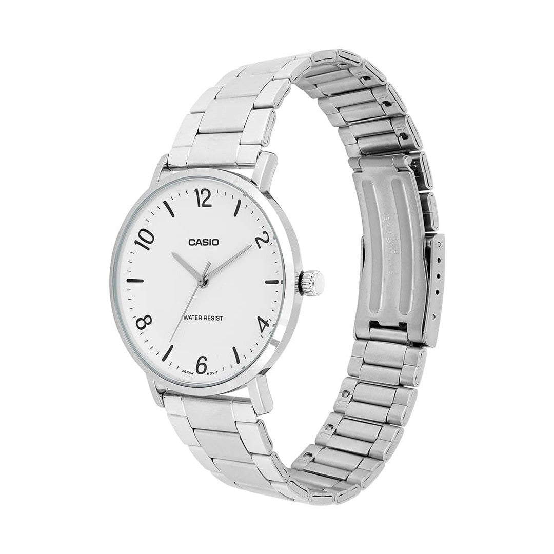 Casio Enticer Quartz White Dial Analog Men's Watch MTP-VT03D-7BDF