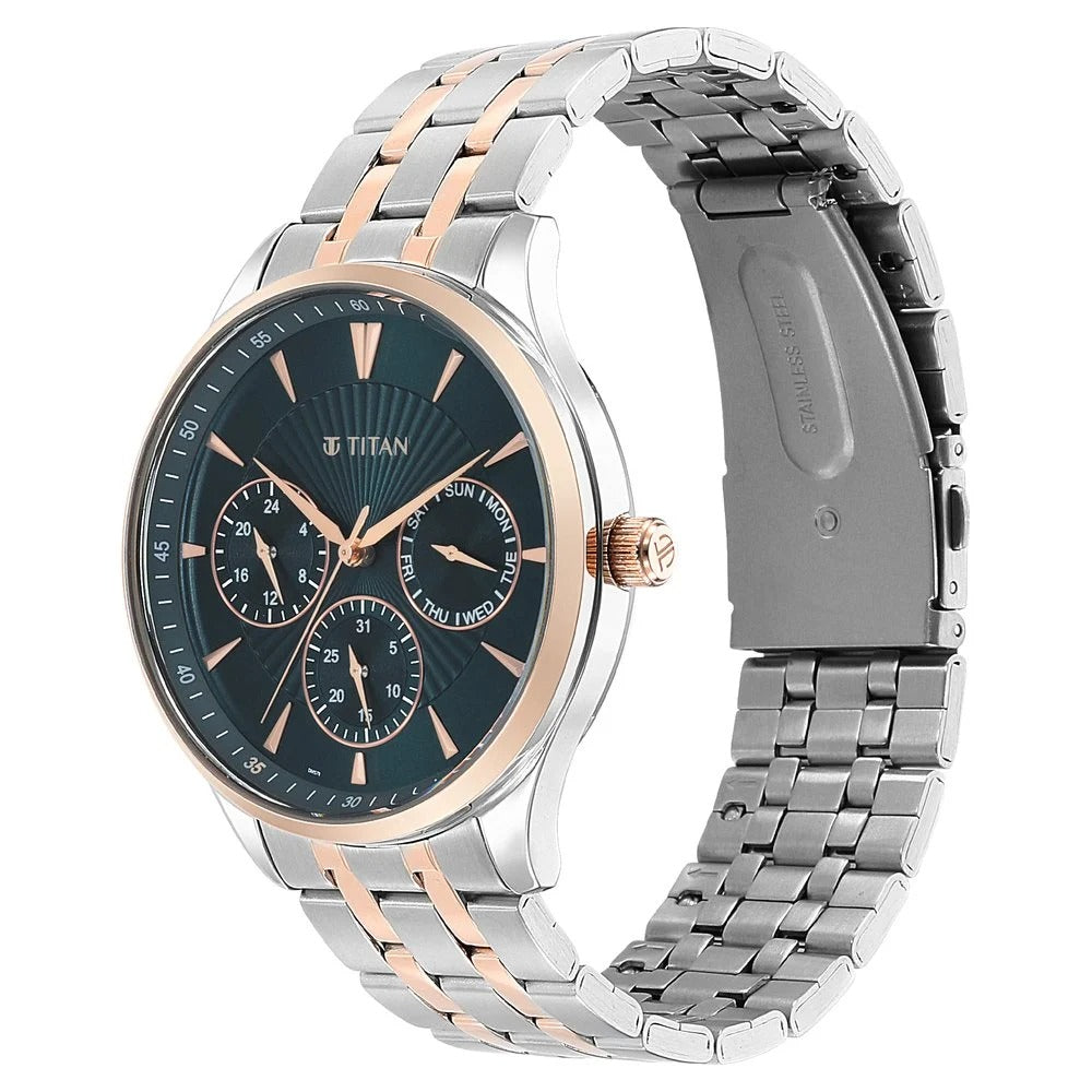 Titan Karishma Champagne Dial Men's Watch NT90127KM02
