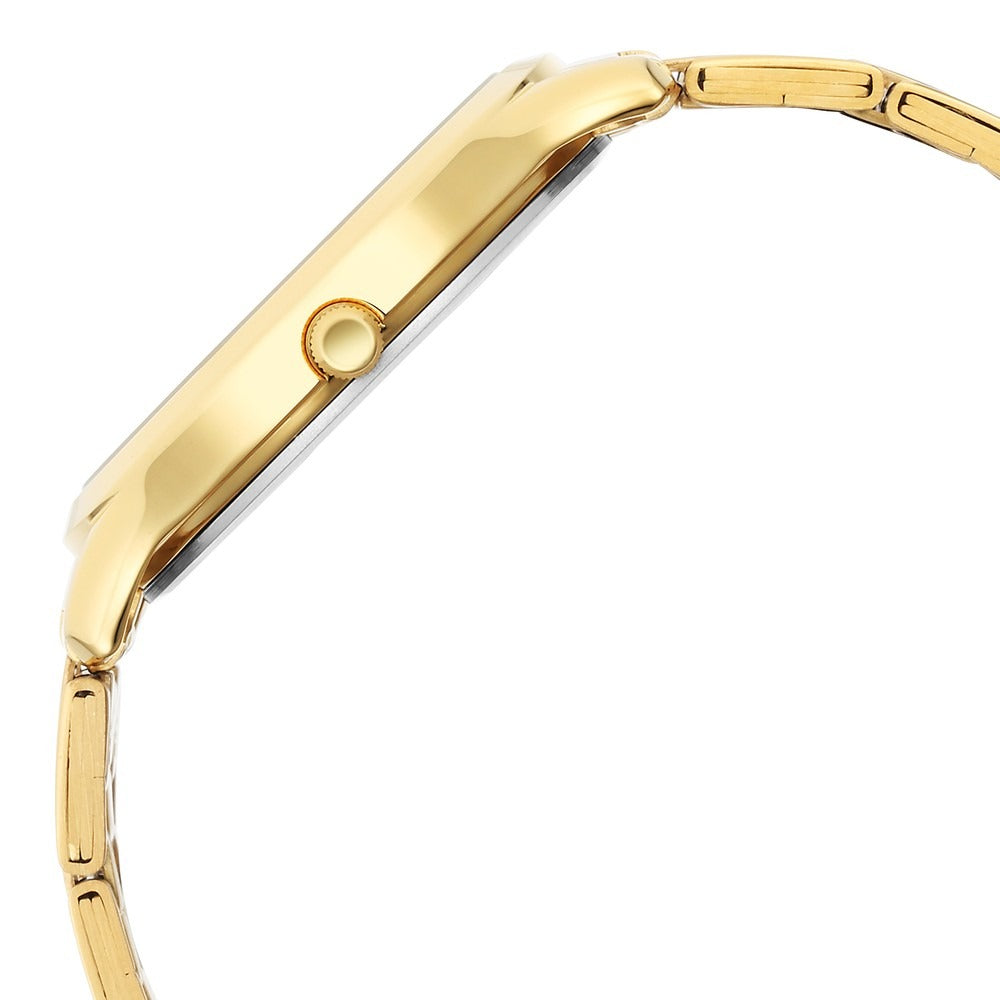 Titan Karishma Quartz Analog Champagne Round Dial Golden Stainless Steel Strap Watch For Men - NU1825YM03