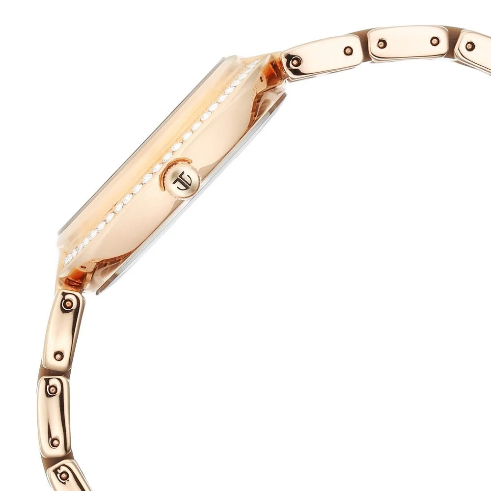 Titan Acetate Mother Of Pearl Quartz Multifunction Hybrid Strap Watch for Women - NU95187KD03