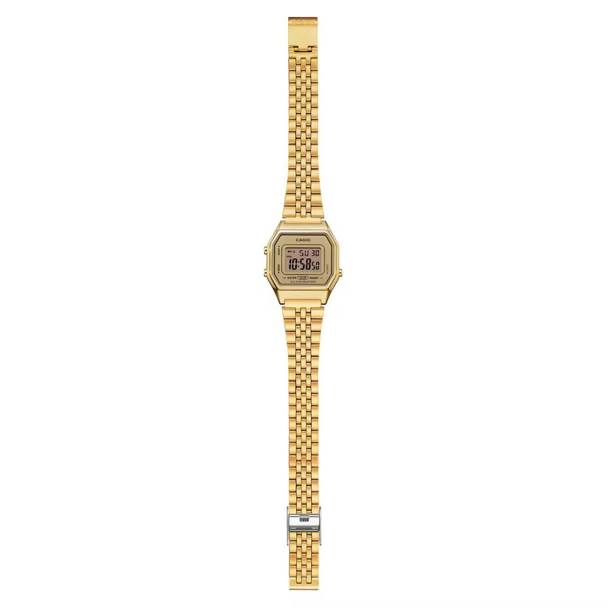 Casio Vintage Digital Rose Gold Dial Stainless Steel Unisex Watch LA680WGA-9