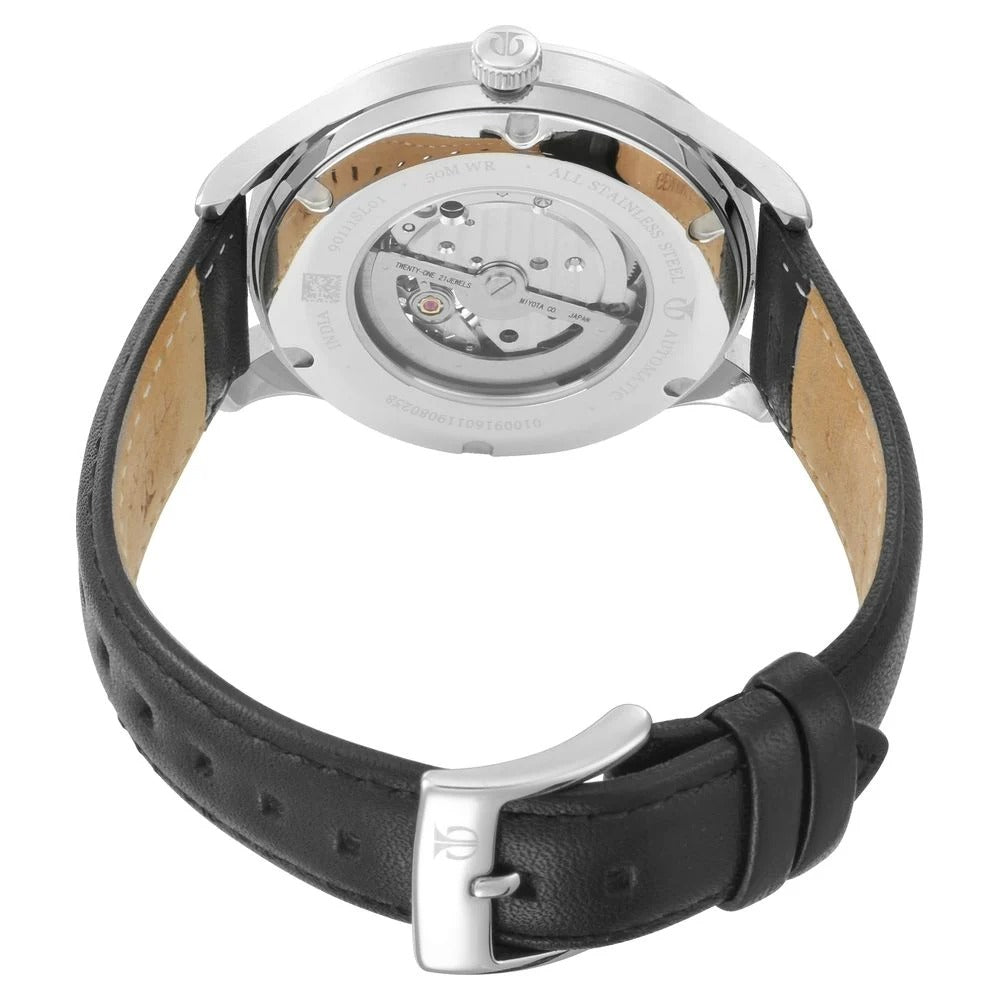 Titan Automatic Champagne Dial Indigo Leather Strap Watch for Men - NT90111SL01