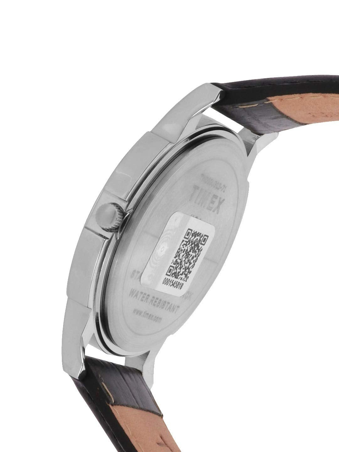 Timex Empera Quartz Silver Dial Analog Leather Men's Watch TW000U313