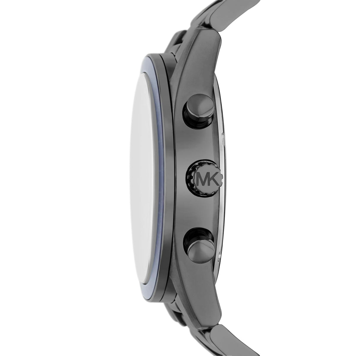 Michael Kors Warren Quartz Chronograph Blue Dial Gunmetal Bracelet Men's Watch - MK9111