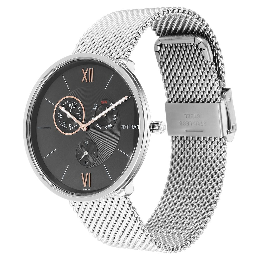 Titan Analog Silver Dial Men's Watch NR1877SM01