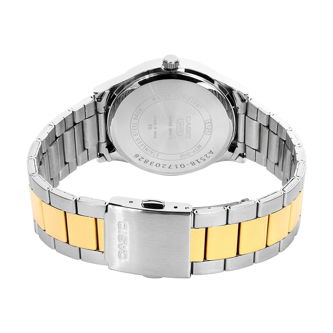 Casio Enticer Analog Green Dial Two-tone Stainless Steel Strap Men's Watch MTP-SN8YSG-3B