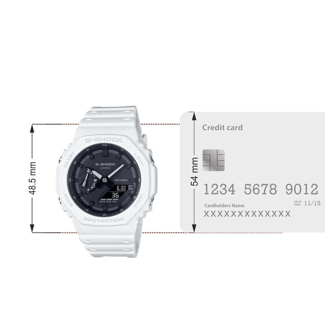 G-Shock Black Analog-Digital Dial Resin Strap Men's Watch GA-2100-7ADR (G1158)