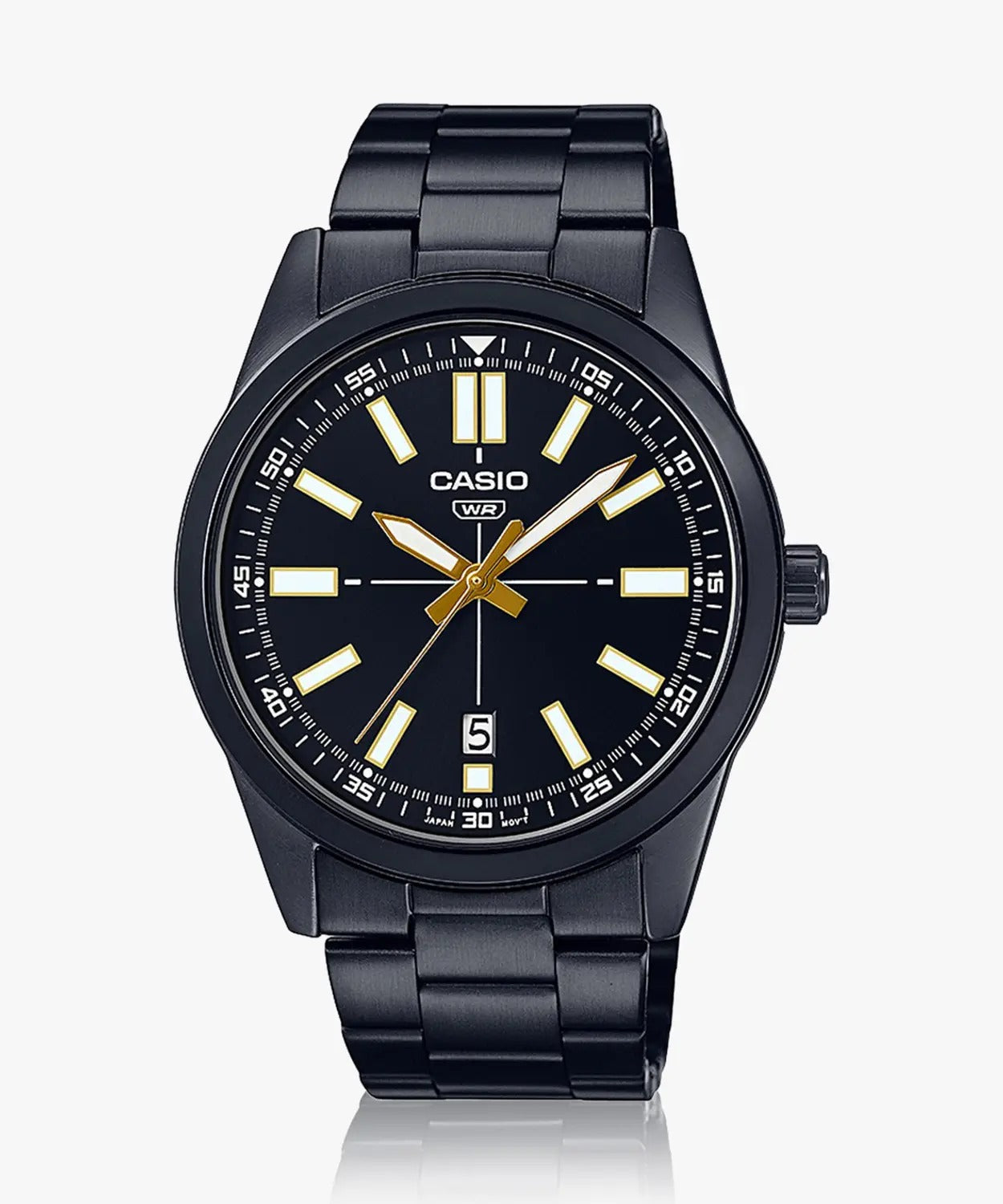Casio Enticer Black Dial Stainless Steel Strap Analog Men's Watch MTP-VD02B-1EUDF