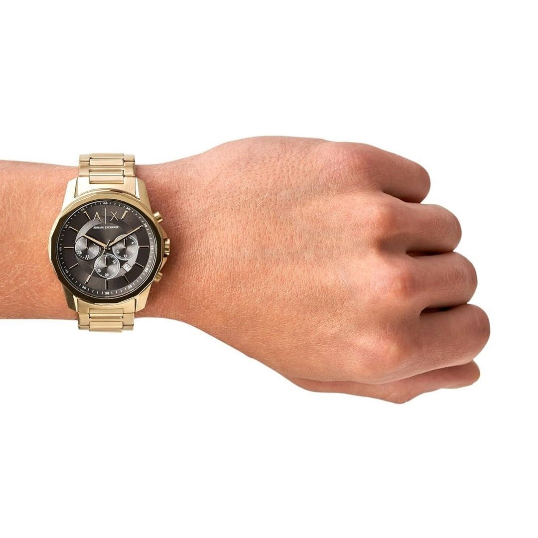Armani Exchange Banks Grey Dial Gold Men's Watch AX1721