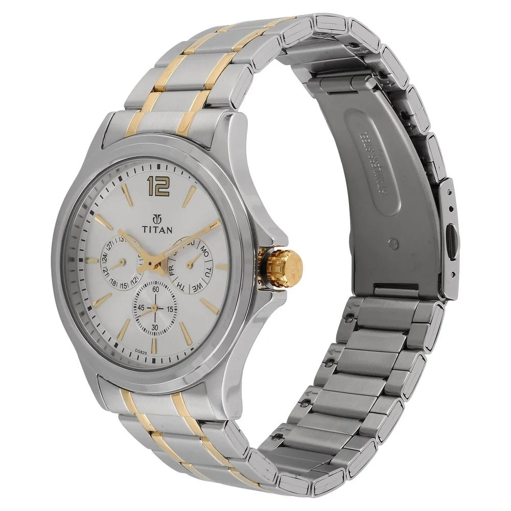 Titan Workwear Silver Dial Men's's Watch NT1698BM01