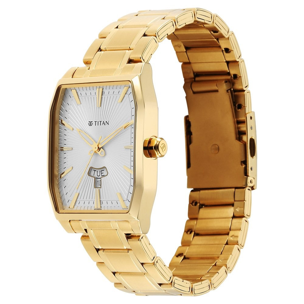 Titan Regalia Opulent White Dial Men's Watch 1876YM02