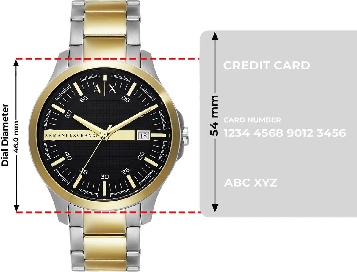 Armani Exchange Hampton Black Two-Tone Men's Watch AX2453