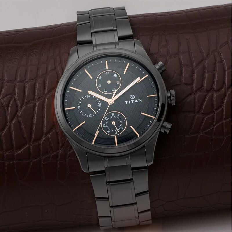 Titan Workwear Black Dial Men's Watch NT1805NM01