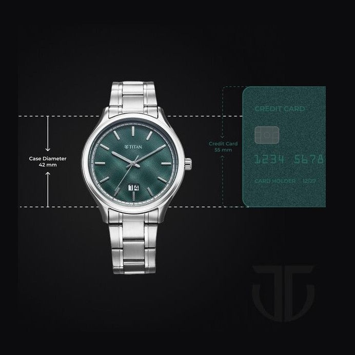 Titan Palette of Time Green Dial Men's Watch NT10033SM03