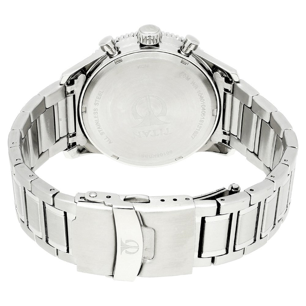 Titan Chronograph Silver Dial Men's Watch 90105KM02