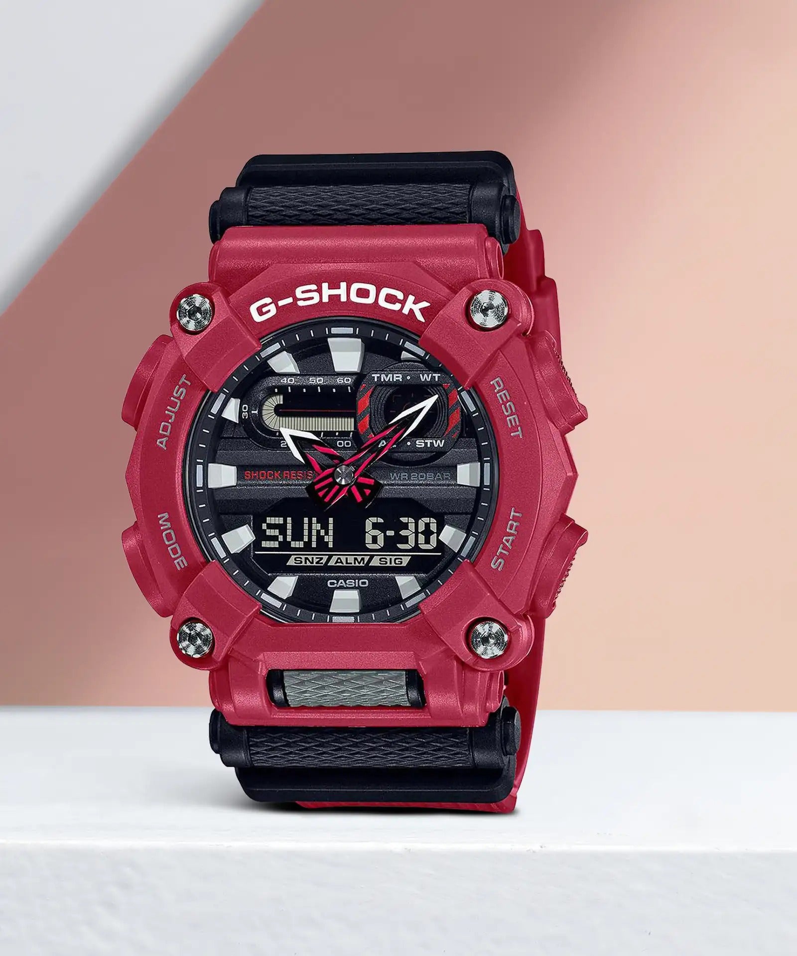 G-Shock Analog-Digital Red & black Dial Men's Watch-GA-900-4ADR - G1059