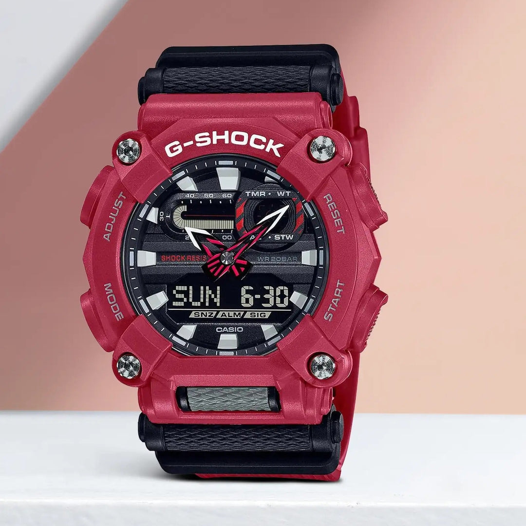 G-Shock Analog-Digital Red & black Dial Men's Watch-GA-900-4ADR - G1059